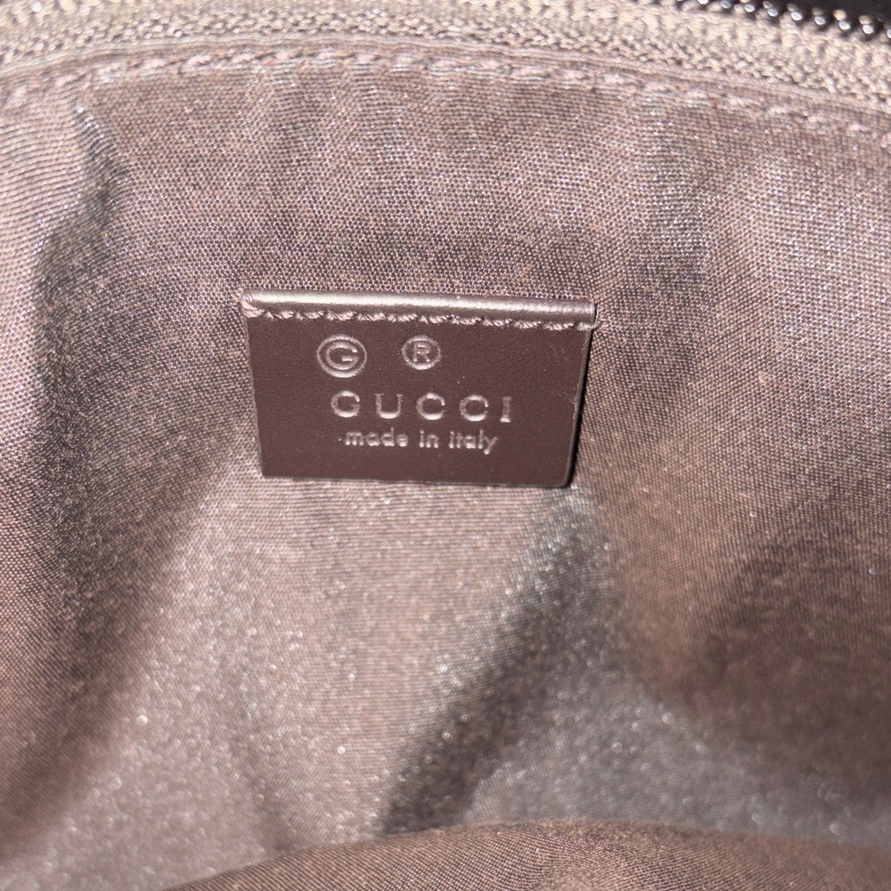 Gucci Brown Canvas and Leather Wristlet - Picture 5 of 8